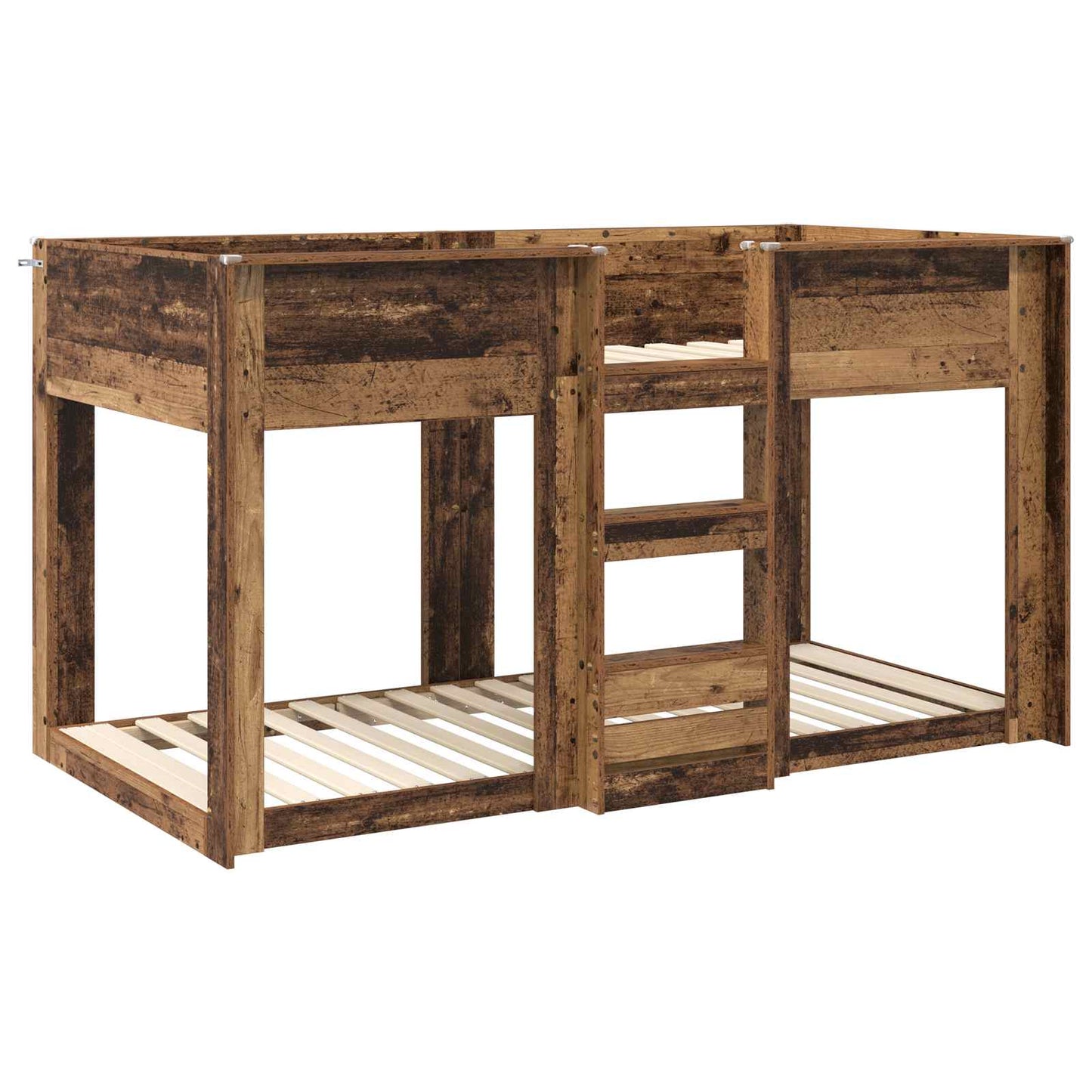vidaXL Etagenbett für Kinder Altholz 75 x 190 cm Holzwerkstoff