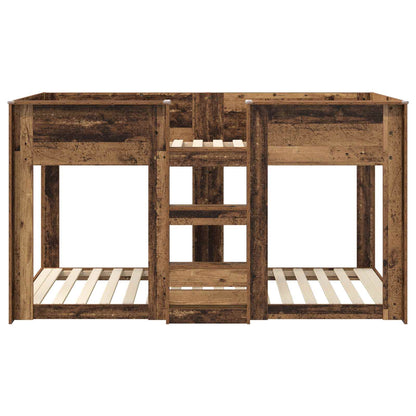 vidaXL Etagenbett für Kinder Altholz 75 x 190 cm Holzwerkstoff