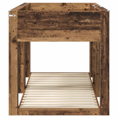 vidaXL Etagenbett für Kinder Altholz 75 x 190 cm Holzwerkstoff