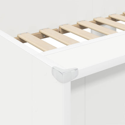 vidaXL Etagenbett für Kinder Weiß 90 x 190 cm Holzwerkstoff