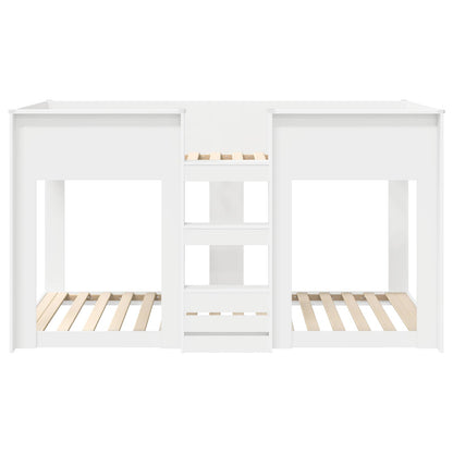 vidaXL Etagenbett für Kinder Weiß 90 x 190 cm Holzwerkstoff
