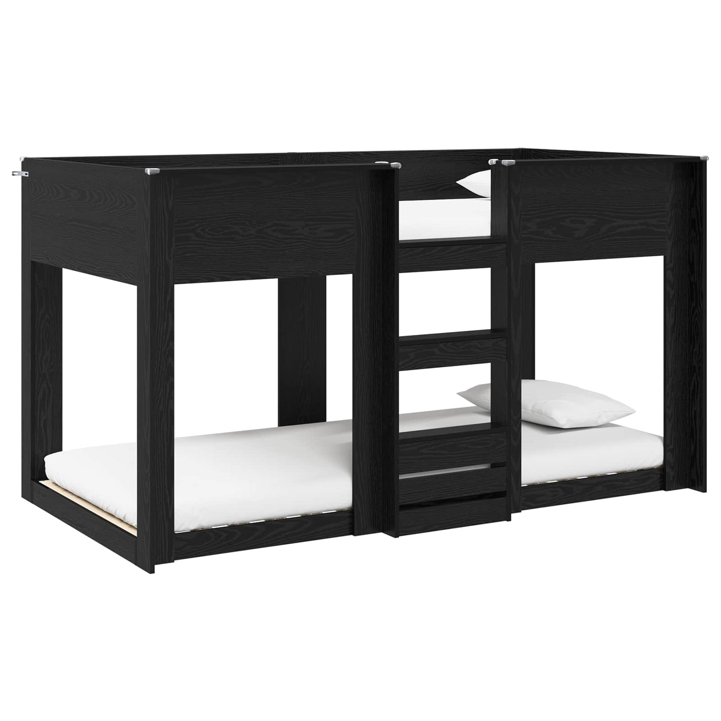 vidaXL Etagenbett für Kinder Schwarz Eichen-Optik 90 x 190 cm