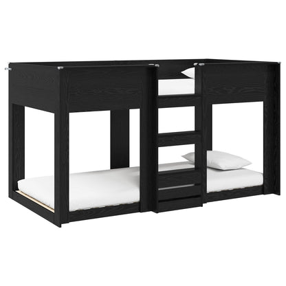 vidaXL Etagenbett für Kinder Schwarz Eichen-Optik 90 x 190 cm