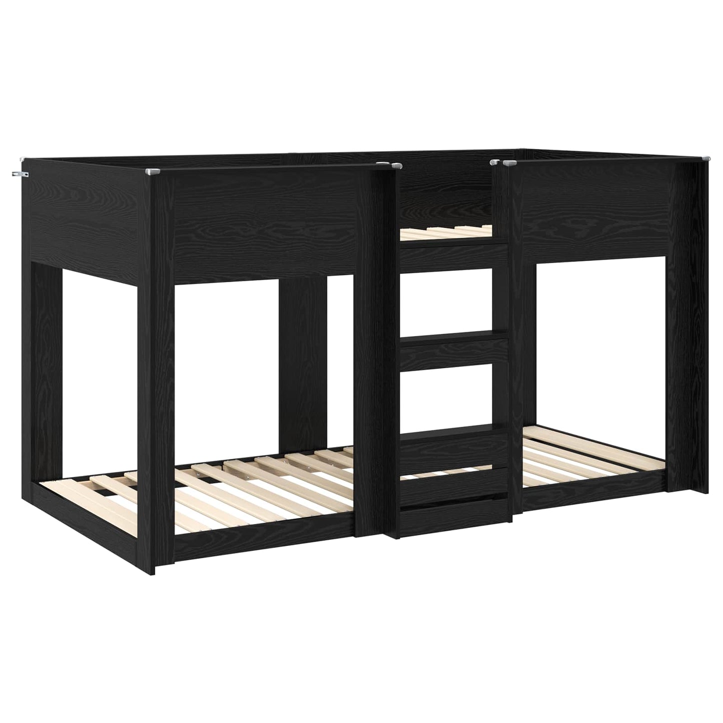 vidaXL Etagenbett für Kinder Schwarz Eichen-Optik 90 x 190 cm