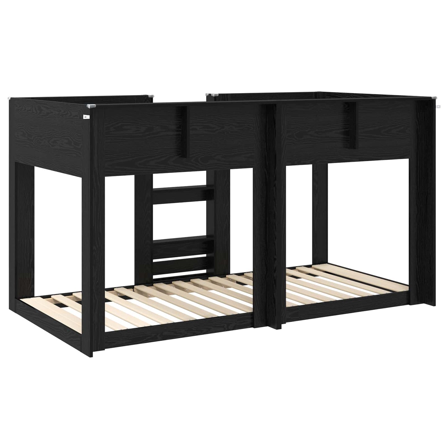 vidaXL Etagenbett für Kinder Schwarz Eichen-Optik 90 x 190 cm