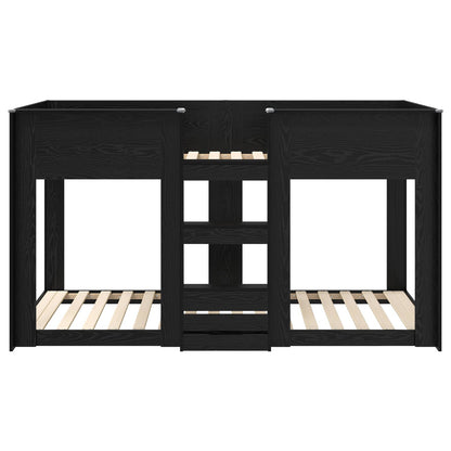 vidaXL Etagenbett für Kinder Schwarz Eichen-Optik 90 x 190 cm