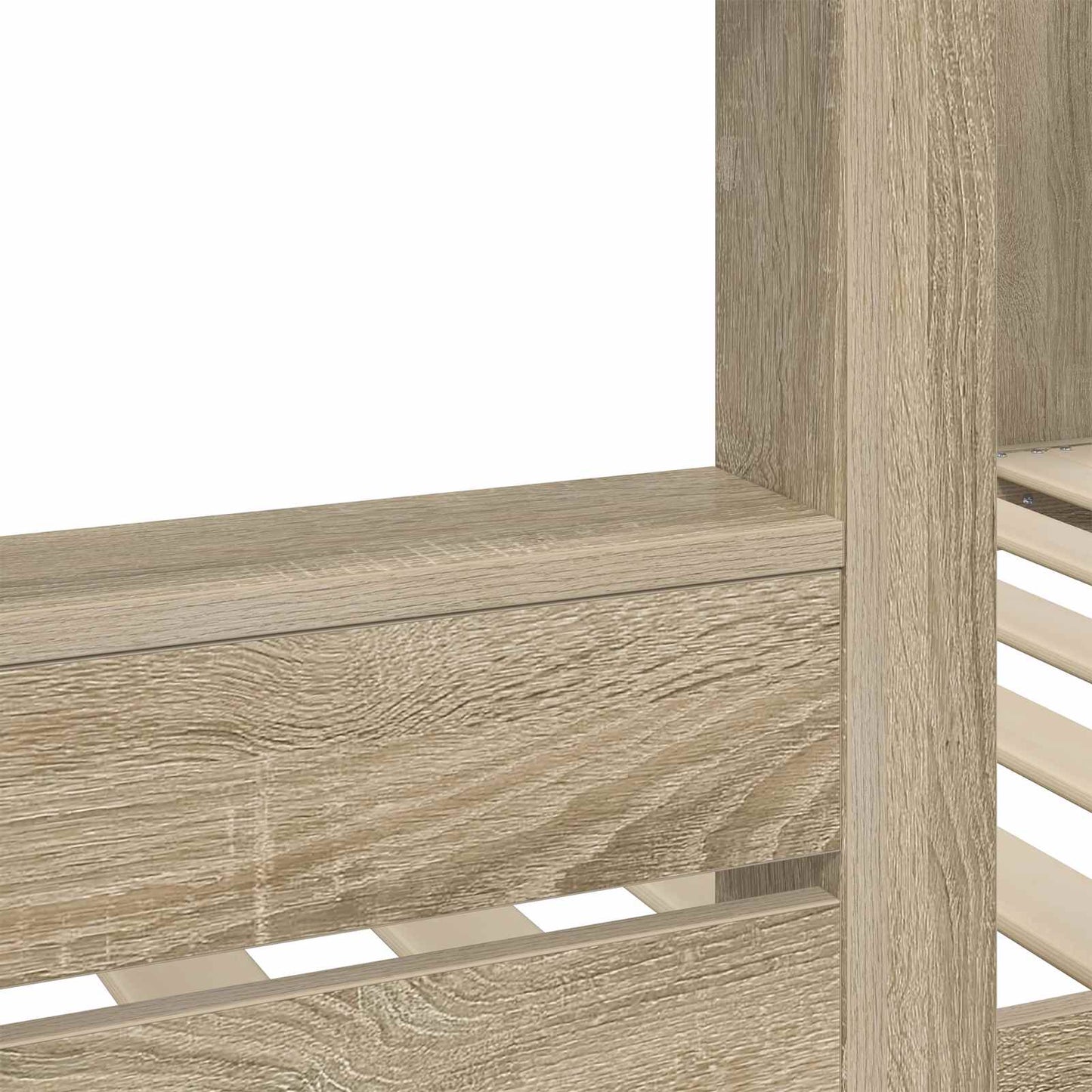 vidaXL Etagenbett für Kinder Sonoma-Eiche 90 x 190 cm Holzwerkstoff