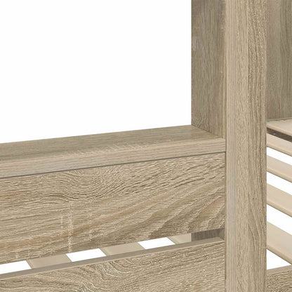 vidaXL Etagenbett für Kinder Sonoma-Eiche 90 x 190 cm Holzwerkstoff