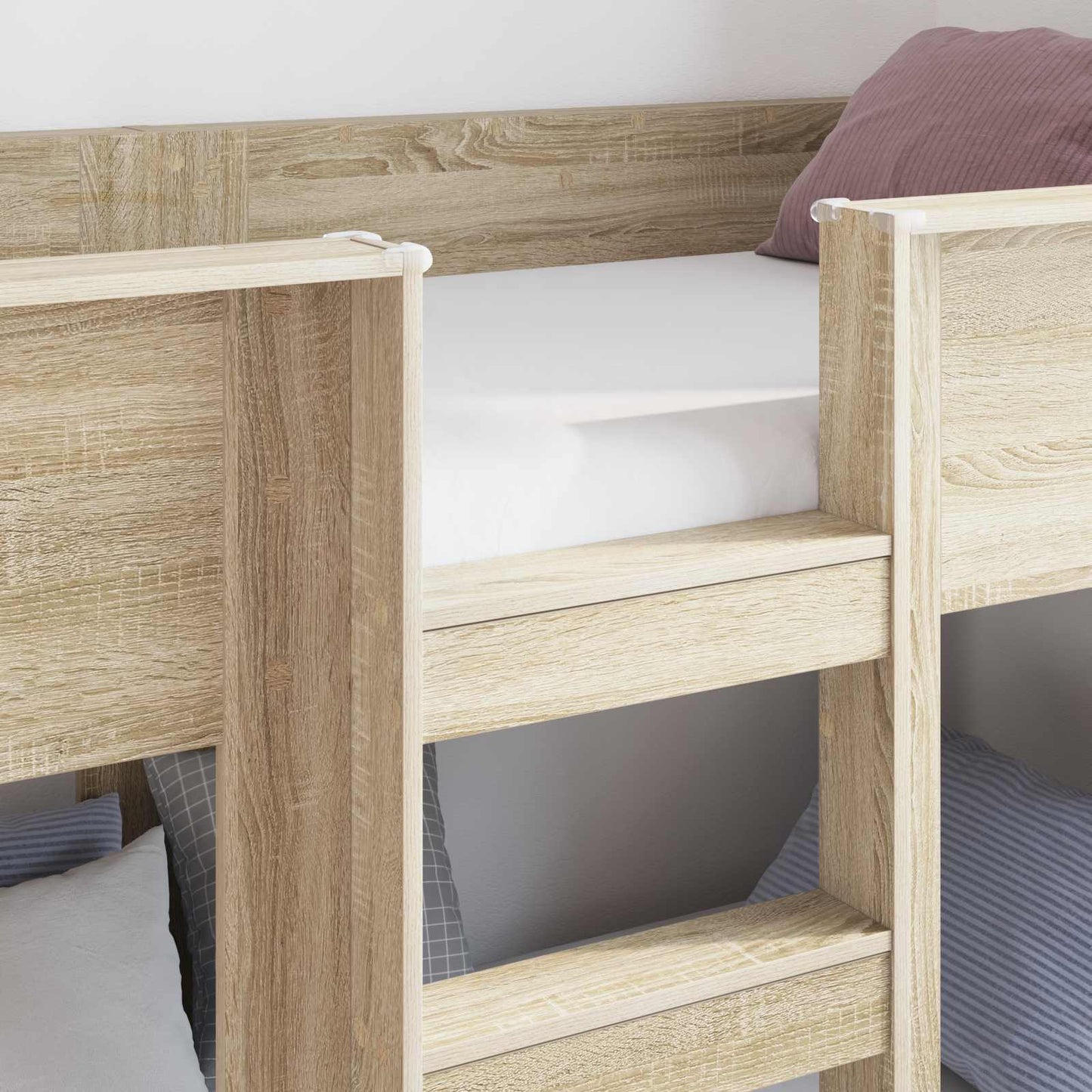 vidaXL Etagenbett für Kinder Sonoma-Eiche 90 x 190 cm Holzwerkstoff