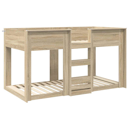 vidaXL Etagenbett für Kinder Sonoma-Eiche 90 x 190 cm Holzwerkstoff