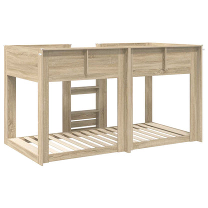 vidaXL Etagenbett für Kinder Sonoma-Eiche 90 x 190 cm Holzwerkstoff