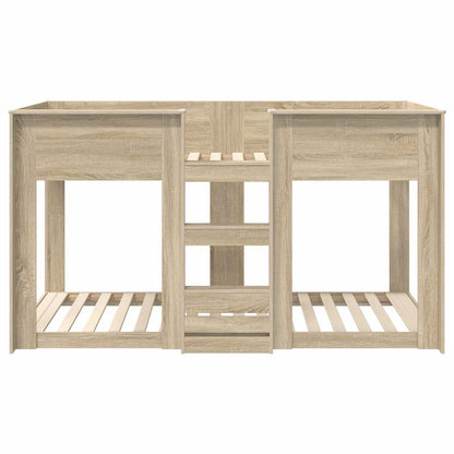 vidaXL Etagenbett für Kinder Sonoma-Eiche 90 x 190 cm Holzwerkstoff