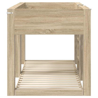 vidaXL Etagenbett für Kinder Sonoma-Eiche 90 x 190 cm Holzwerkstoff