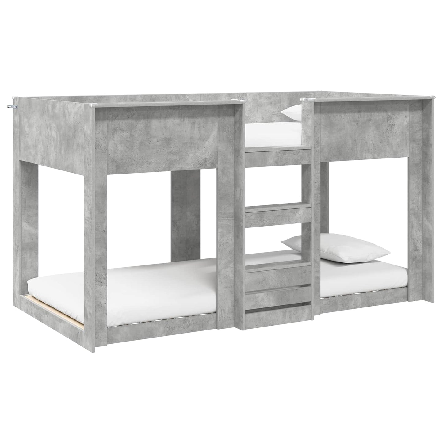 vidaXL Etagenbett für Kinder Beton Grau 90 x 190 cm Holzwerkstoff