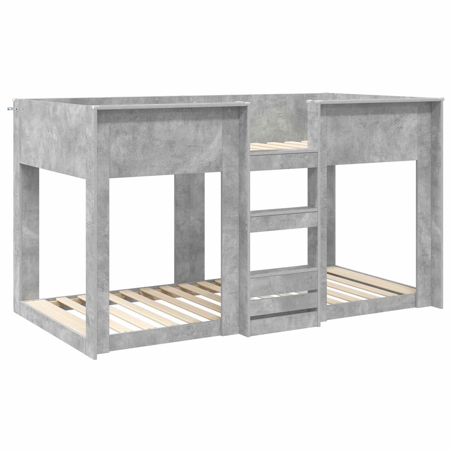 vidaXL Etagenbett für Kinder Beton Grau 90 x 190 cm Holzwerkstoff