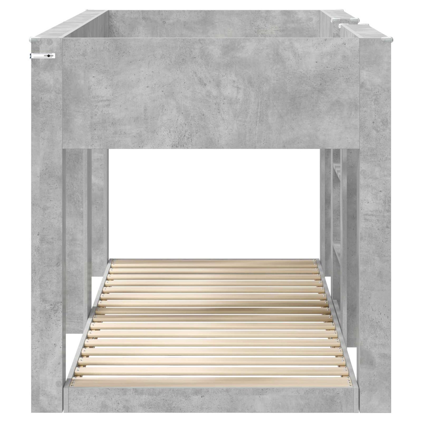 vidaXL Etagenbett für Kinder Beton Grau 90 x 190 cm Holzwerkstoff