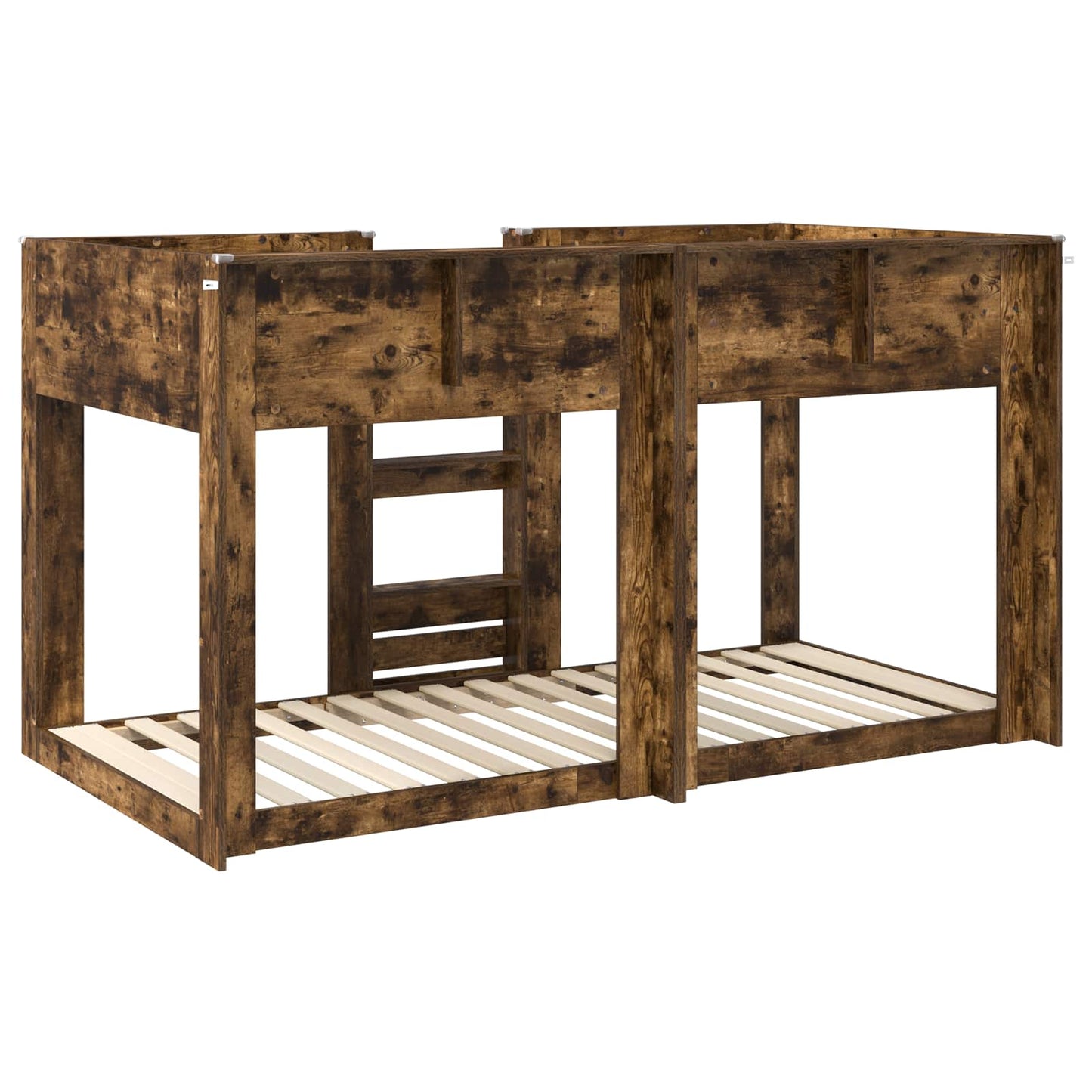 vidaXL Etagenbett für Kinder Geräucherte Eiche 90 x 190 cm