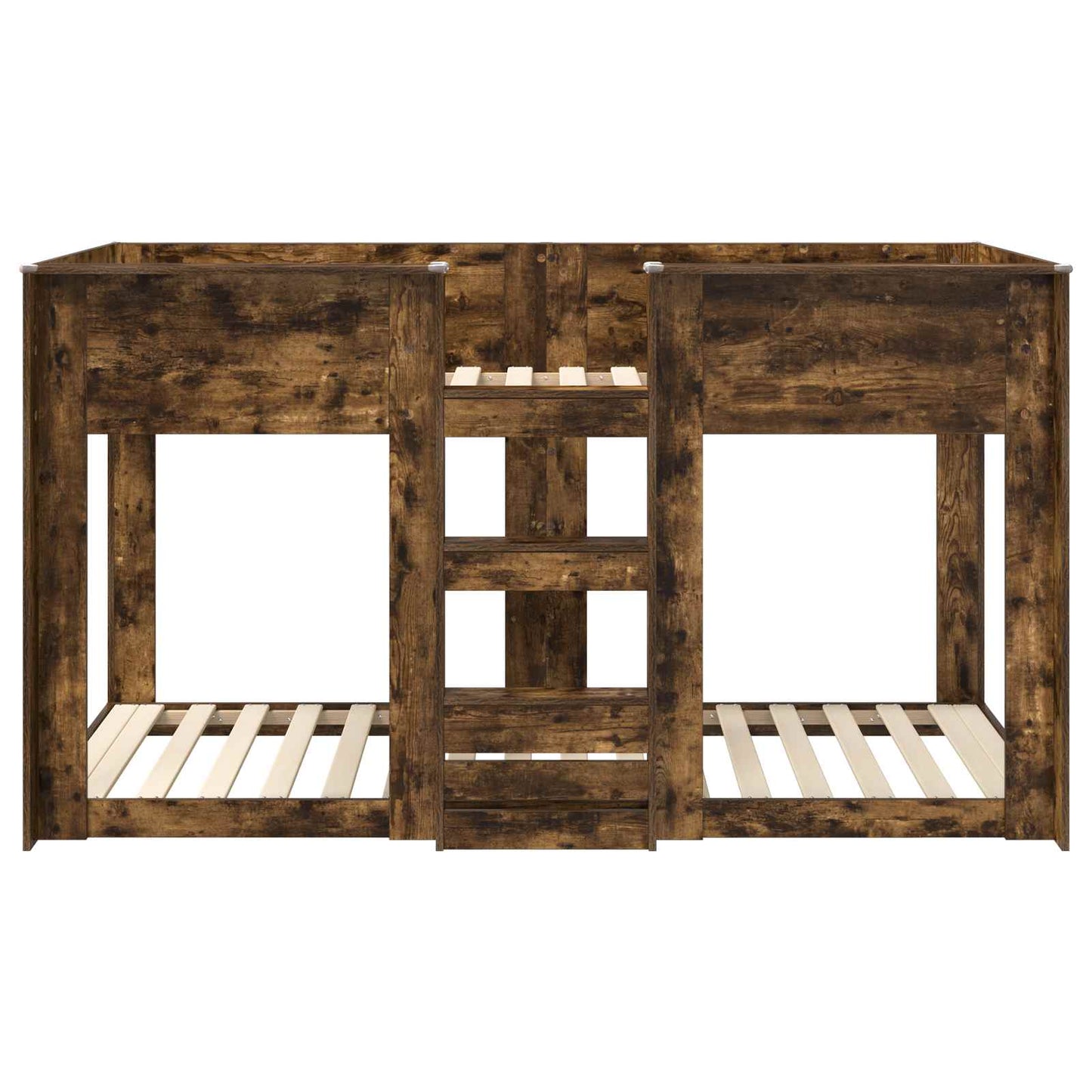 vidaXL Etagenbett für Kinder Geräucherte Eiche 90 x 190 cm