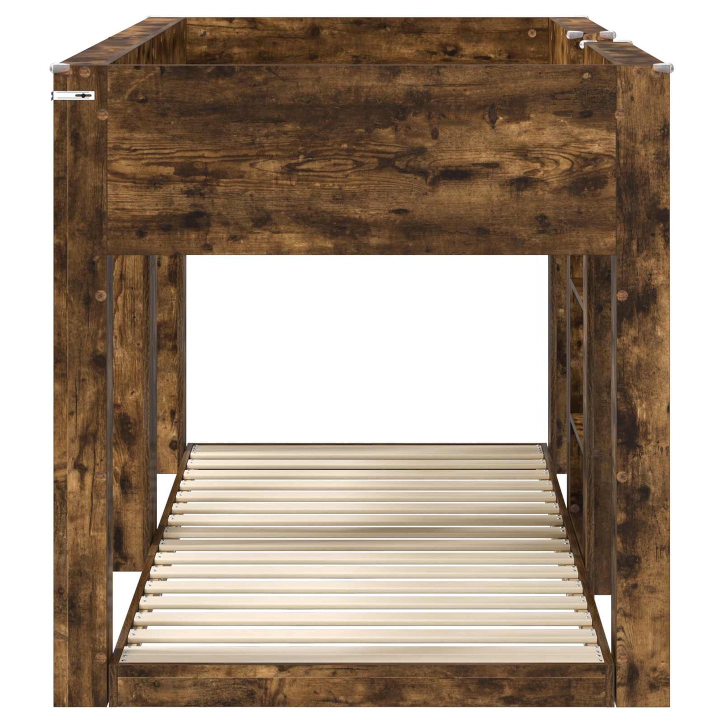 vidaXL Etagenbett für Kinder Geräucherte Eiche 90 x 190 cm