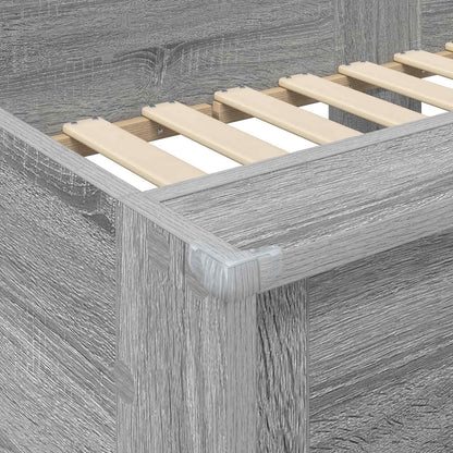 vidaXL Etagenbett für Kinder Graues Sonoma 90 x 190 cm Holzwerkstoff