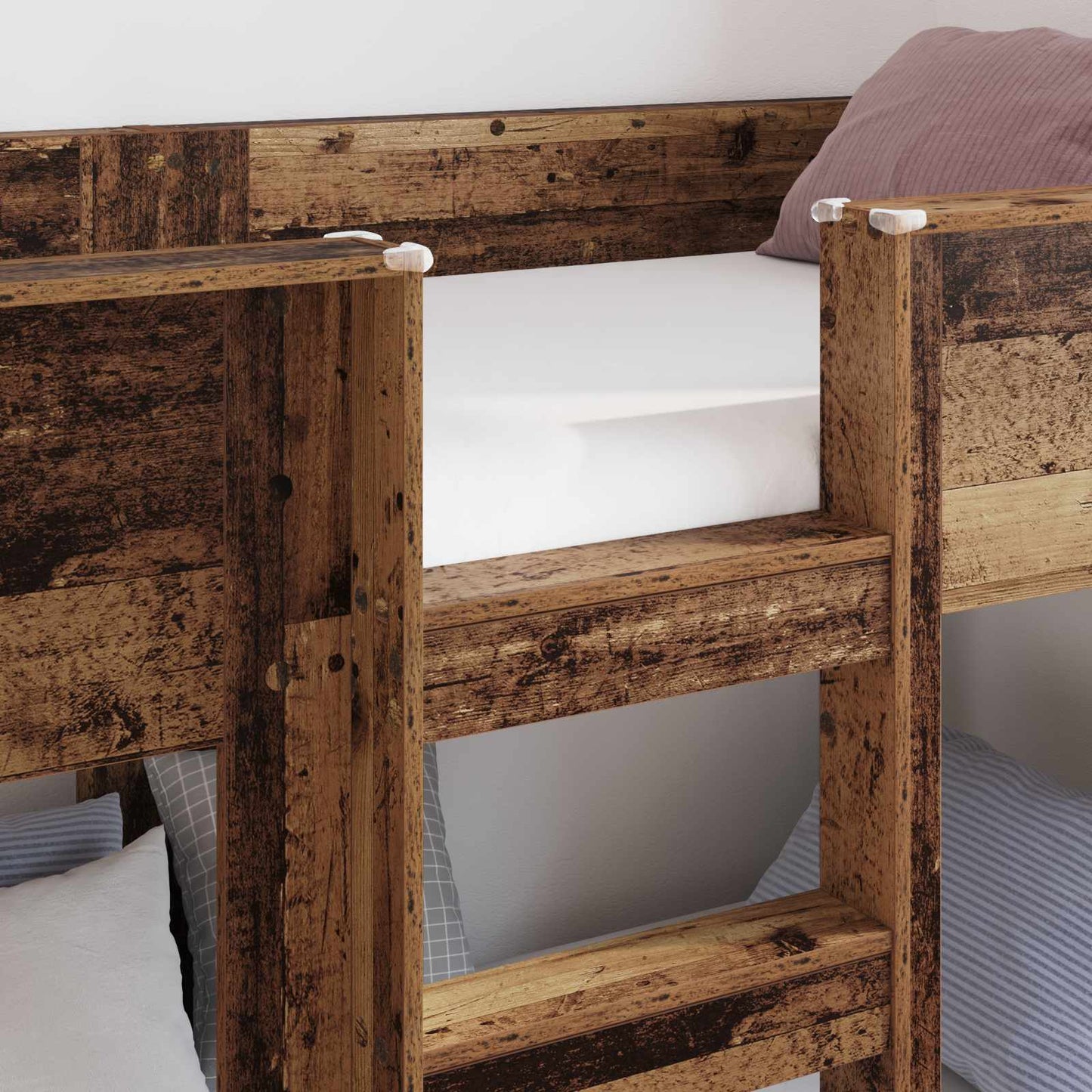 vidaXL Etagenbett für Kinder Altholz 90 x 190 cm Holzwerkstoff