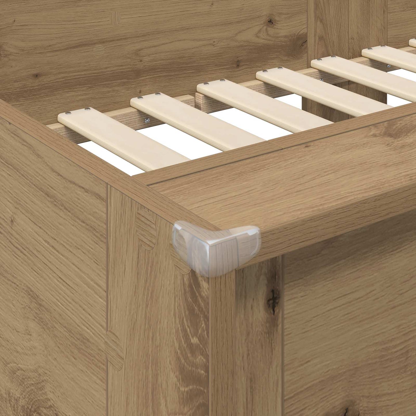vidaXL Etagenbett für Kinder Artisan-Eiche 90 x 190 cm Holzwerkstoff