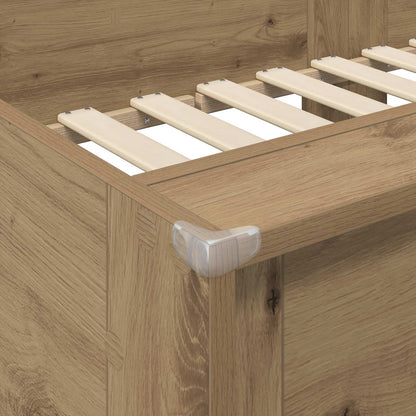 vidaXL Etagenbett für Kinder Artisan-Eiche 90 x 190 cm Holzwerkstoff