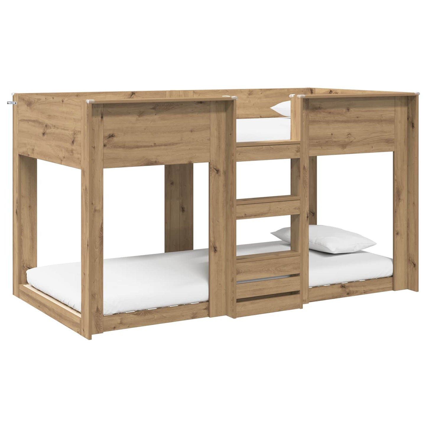 vidaXL Etagenbett für Kinder Artisan-Eiche 90 x 190 cm Holzwerkstoff
