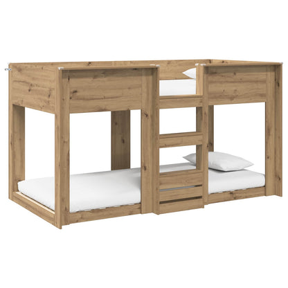 vidaXL Etagenbett für Kinder Artisan-Eiche 90 x 190 cm Holzwerkstoff