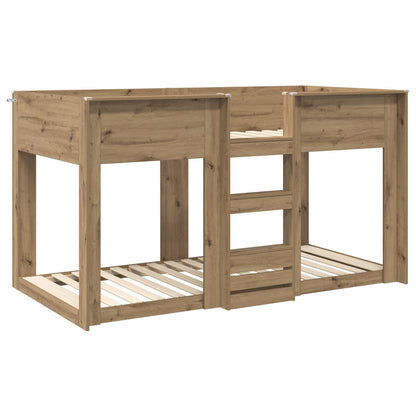 vidaXL Etagenbett für Kinder Artisan-Eiche 90 x 190 cm Holzwerkstoff