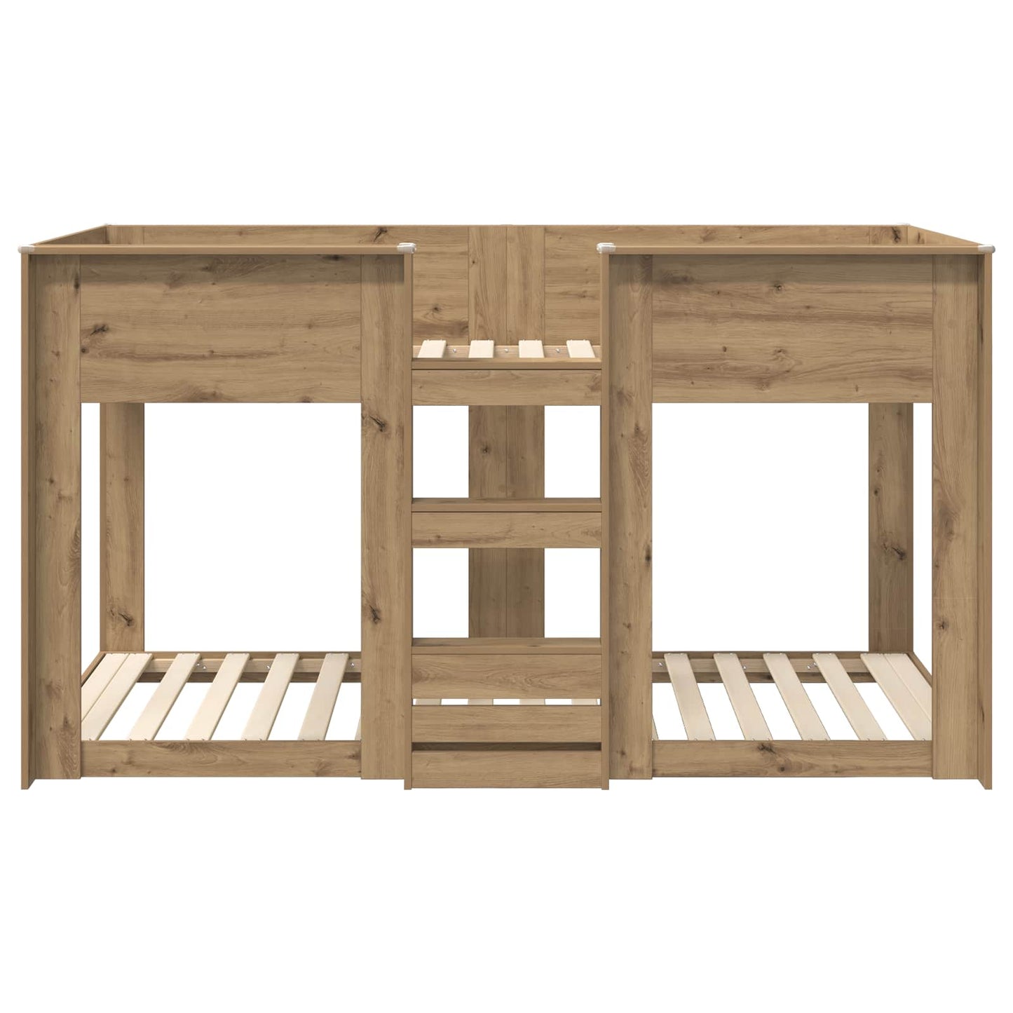 vidaXL Etagenbett für Kinder Artisan-Eiche 90 x 190 cm Holzwerkstoff