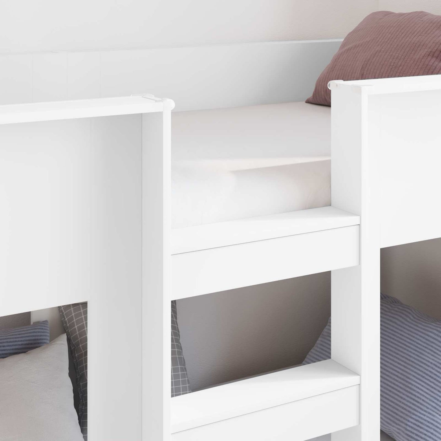 vidaXL Etagenbett für Kinder Weiß 80 x 200 cm Holzwerkstoff