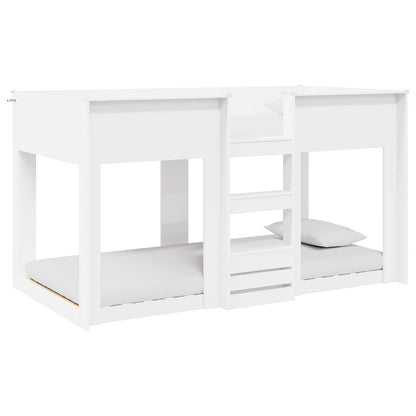 vidaXL Etagenbett für Kinder Weiß 80 x 200 cm Holzwerkstoff