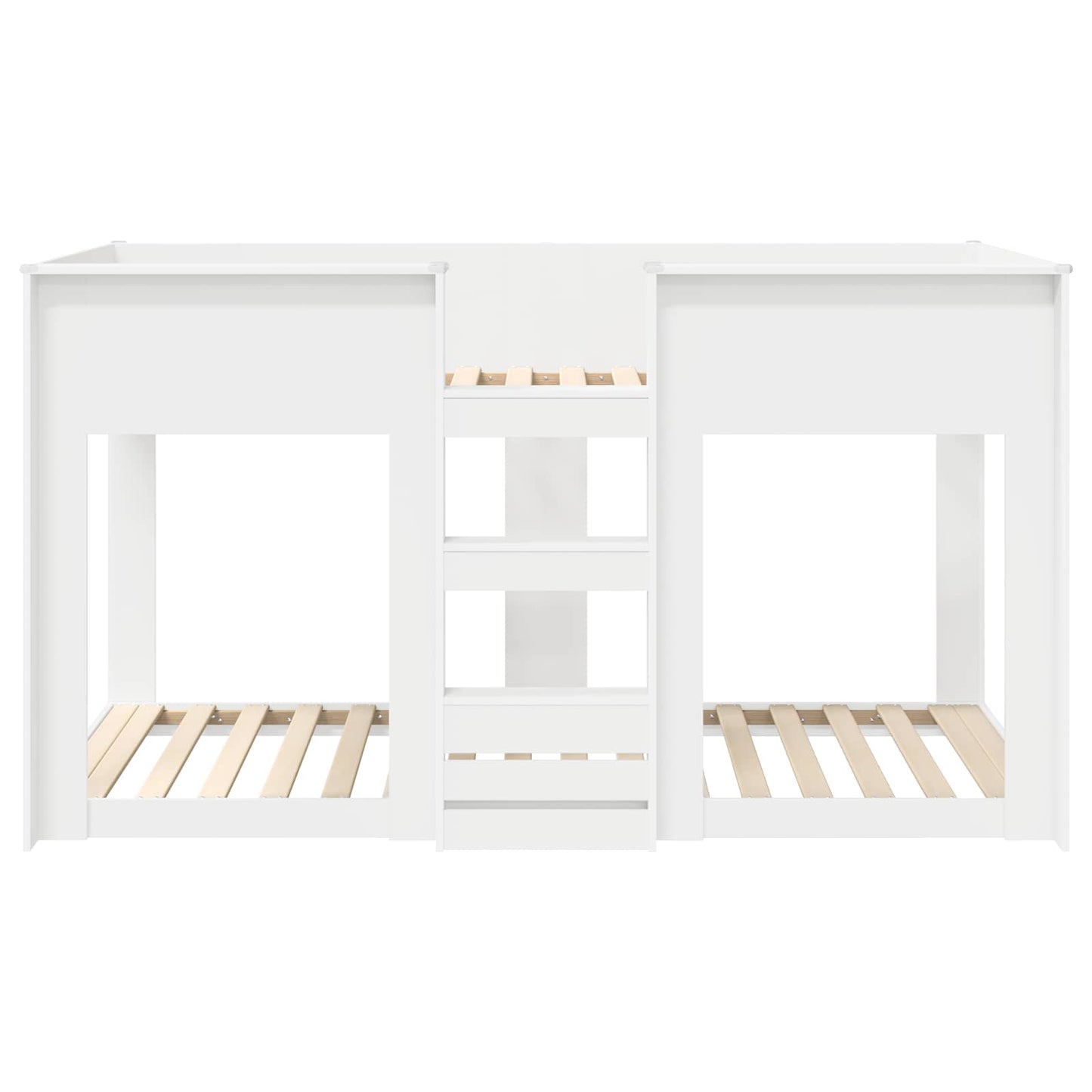 vidaXL Etagenbett für Kinder Weiß 80 x 200 cm Holzwerkstoff