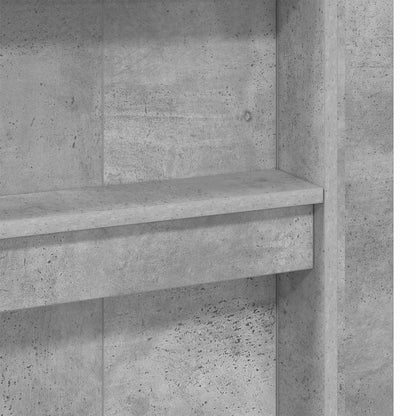 vidaXL Etagenbettgestell mit Schreibtisch Beton Grau 80 x 200 cm