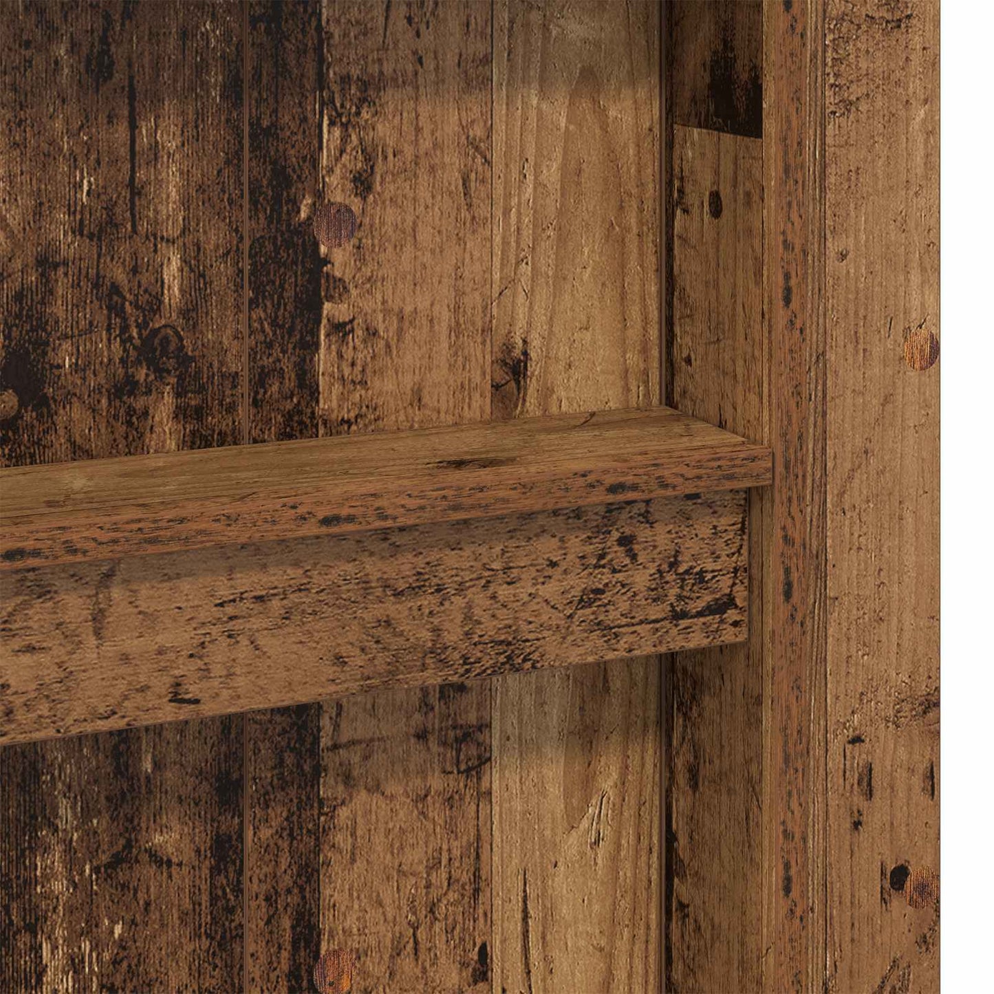 vidaXL Etagenbettgestell mit Schreibtisch Altholz 80 x 200 cm