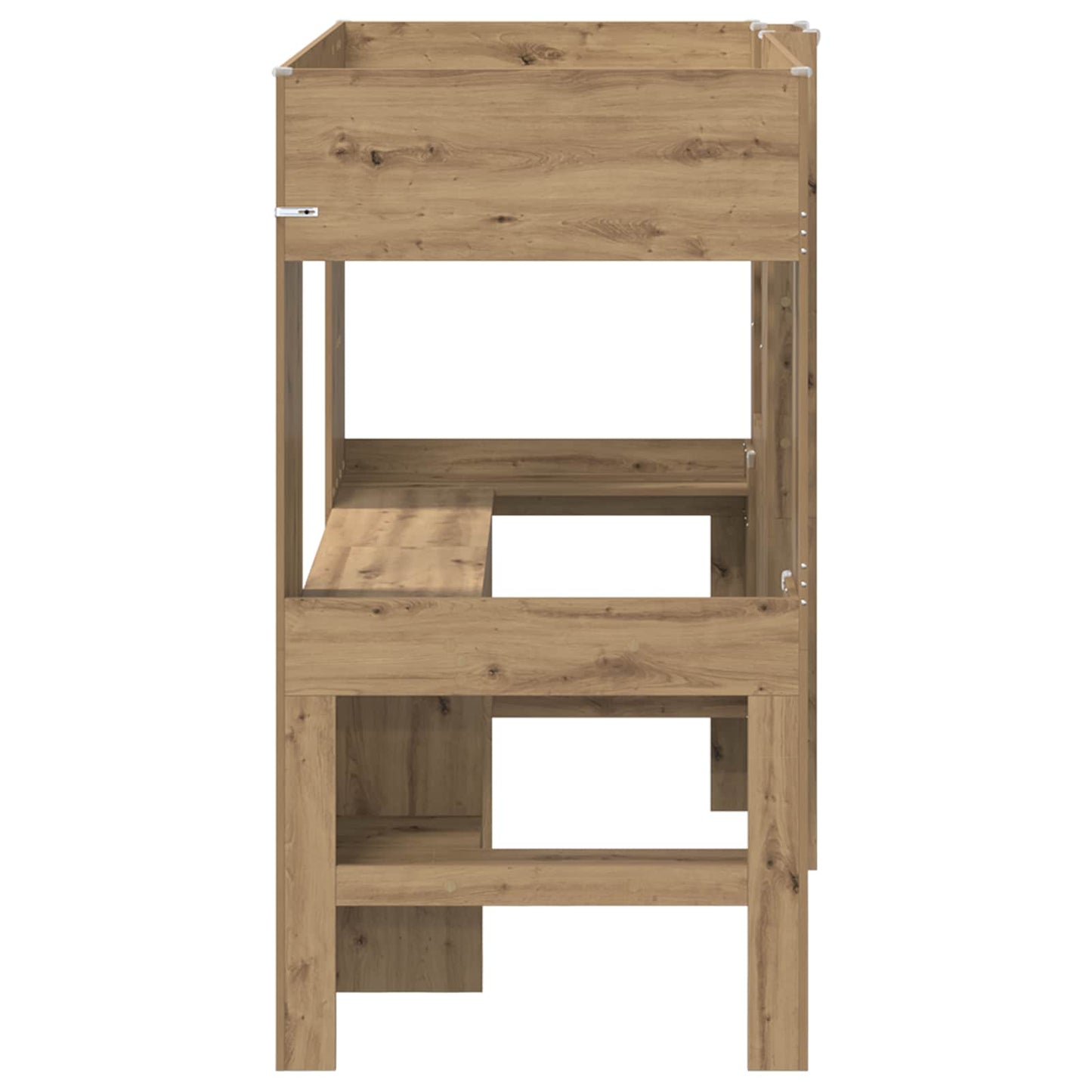 vidaXL Etagenbettgestell mit Schreibtisch Artisan-Eiche 80 x 200 cm