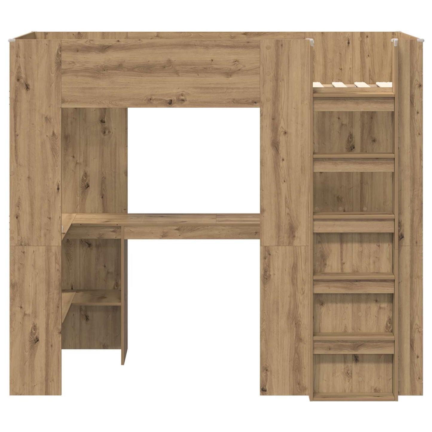 vidaXL Etagenbettgestell mit Schreibtisch Artisan-Eiche 90 x 200 cm
