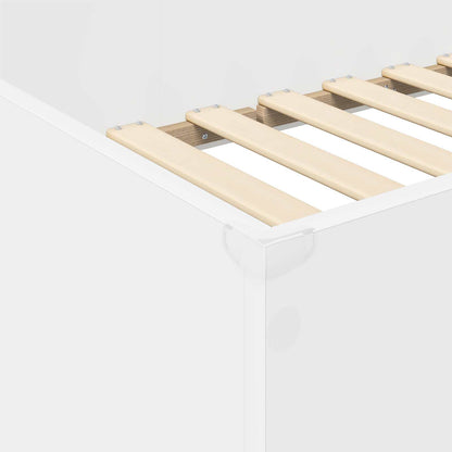 vidaXL Etagenbettgestell mit Schreibtisch Weiß 98,5 x 200 cm