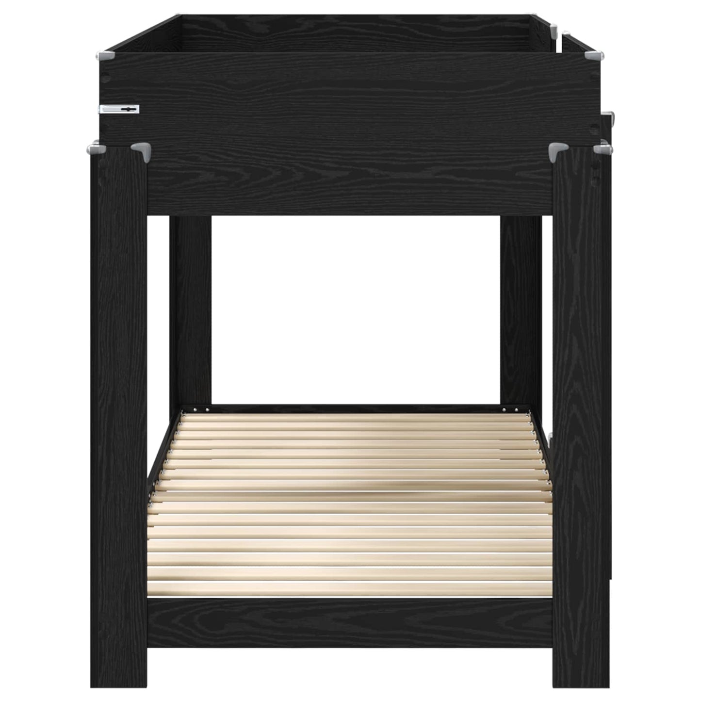 vidaXL Etagenbett für Kinder Schwarz Eichen-Optik 100 x 200 cm