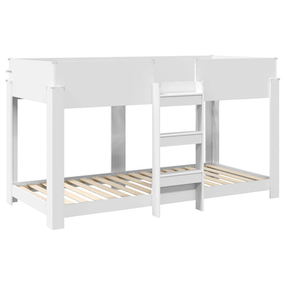 vidaXL Etagenbett für Kinder Weiß 100 x 200 cm Holzwerkstoff