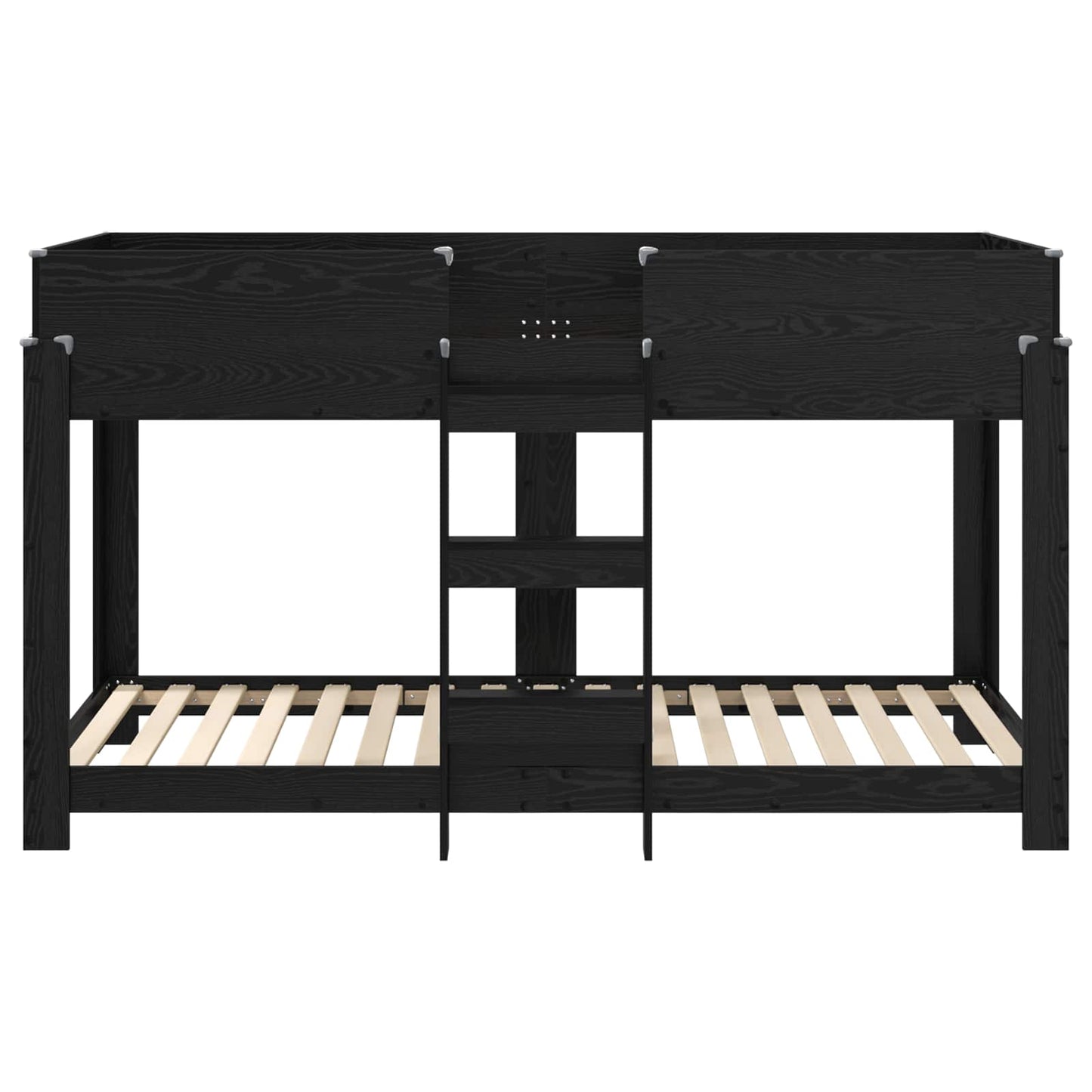 vidaXL Etagenbett für Kinder Schwarz Eichen-Optik 100 x 200 cm