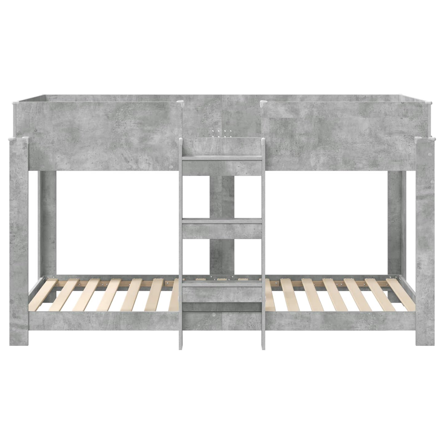 vidaXL Etagenbett für Kinder Beton Grau 100 x 200 cm Holzwerkstoff