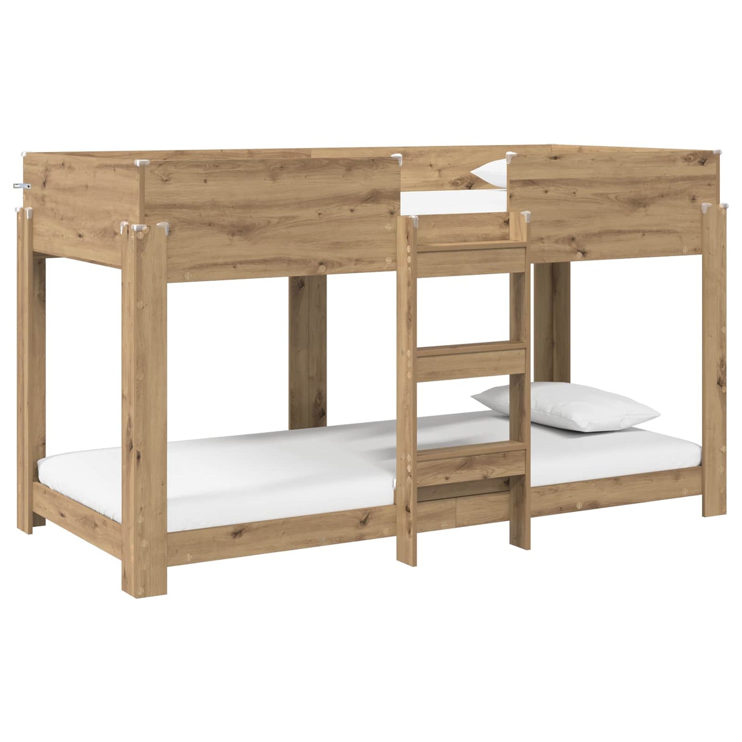 vidaXL Etagenbett für Kinder Artisan-Eiche 100 x 200 cm Holzwerkstoff