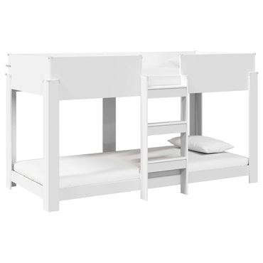 vidaXL Etagenbett für Kinder Weiß 90 x 200 cm Holzwerkstoff