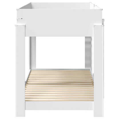 vidaXL Etagenbett für Kinder Weiß 90 x 200 cm Holzwerkstoff