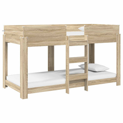 vidaXL Etagenbett für Kinder Sonoma-Eiche 90 x 200 cm Holzwerkstoff