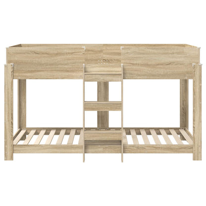 vidaXL Etagenbett für Kinder Sonoma-Eiche 90 x 200 cm Holzwerkstoff