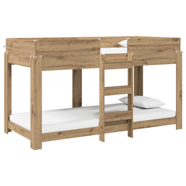 vidaXL Etagenbett für Kinder Artisan-Eiche 90 x 200 cm Holzwerkstoff