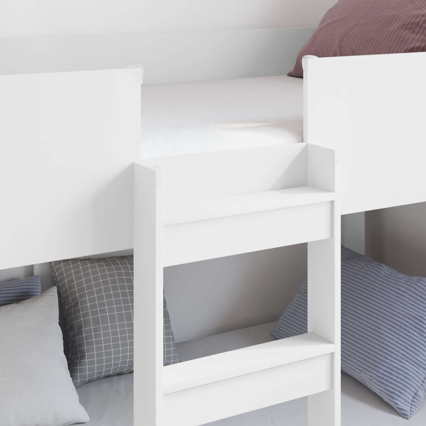 vidaXL Etagenbett für Kinder Weiß 100 x 190 cm Holzwerkstoff